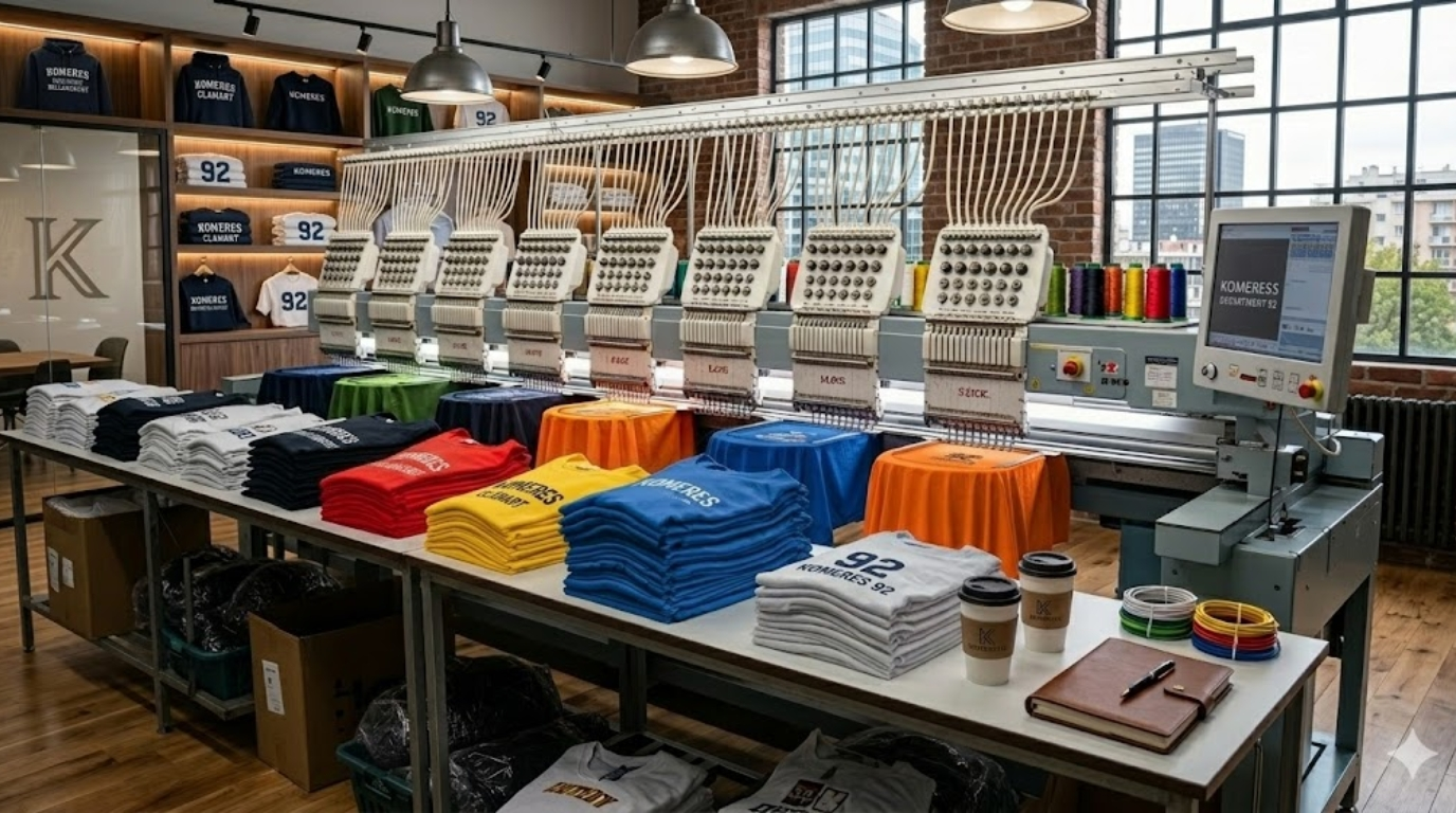 Marquage broderie Komérès vêtements personnalisés pour le 92 Marquage broderie Komérès vêtements personnalisés pour le 92