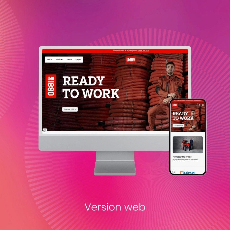 Site LMA 1880 v&ecirc;tements de travail version web Kom&eacute;r&egrave;s