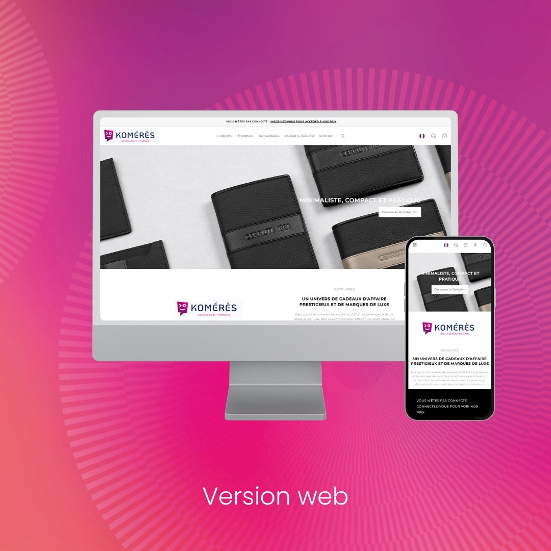 Site cadeaux affaires Plastoria version web Kom&eacute;r&egrave;s
