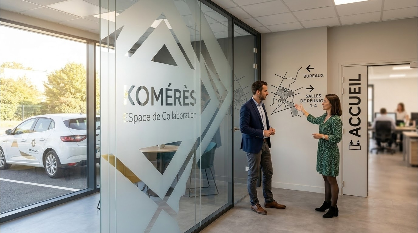 Adh&eacute;sif et vitrophanie par Kom&eacute;r&egrave;s
