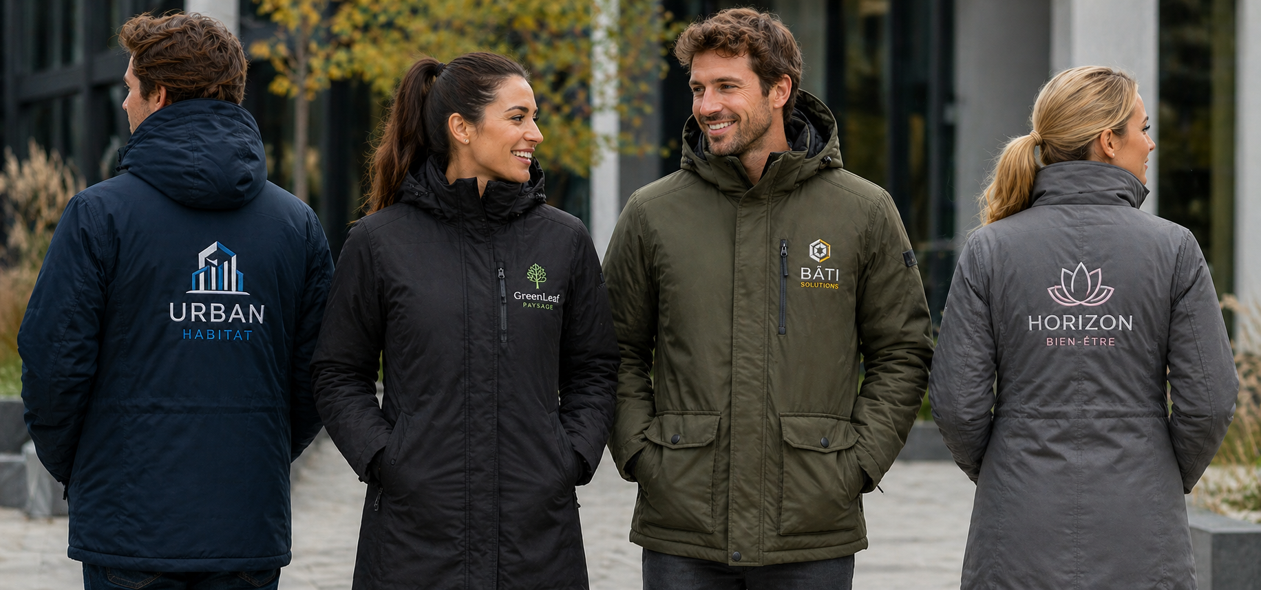 Parkas personnalis&eacute;es brod&eacute;es pour entreprises en &Icirc;le-de-France et Hauts-de-Seine - Kom&eacute;r&egrave;s