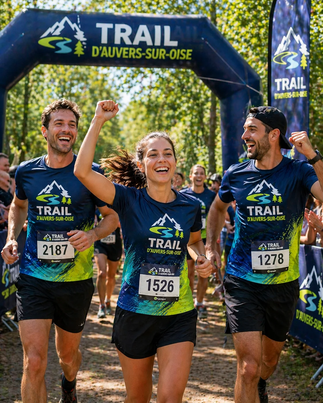 Tenues de course et trail personnalis&eacute;es en sublimation pour Auvers-sur-Oise - Kom&eacute;r&egrave;s
