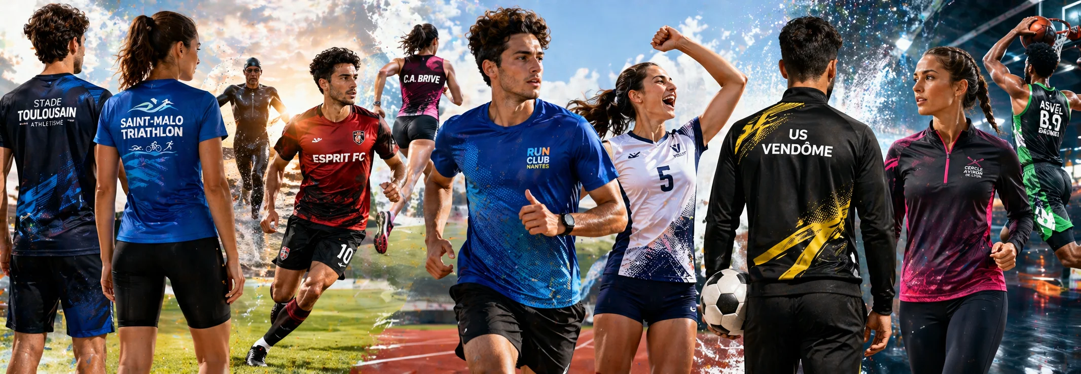 Tenues de sport personnalis&eacute;es en sublimation et DTF pour clubs et associations - Kom&eacute;r&egrave;s
