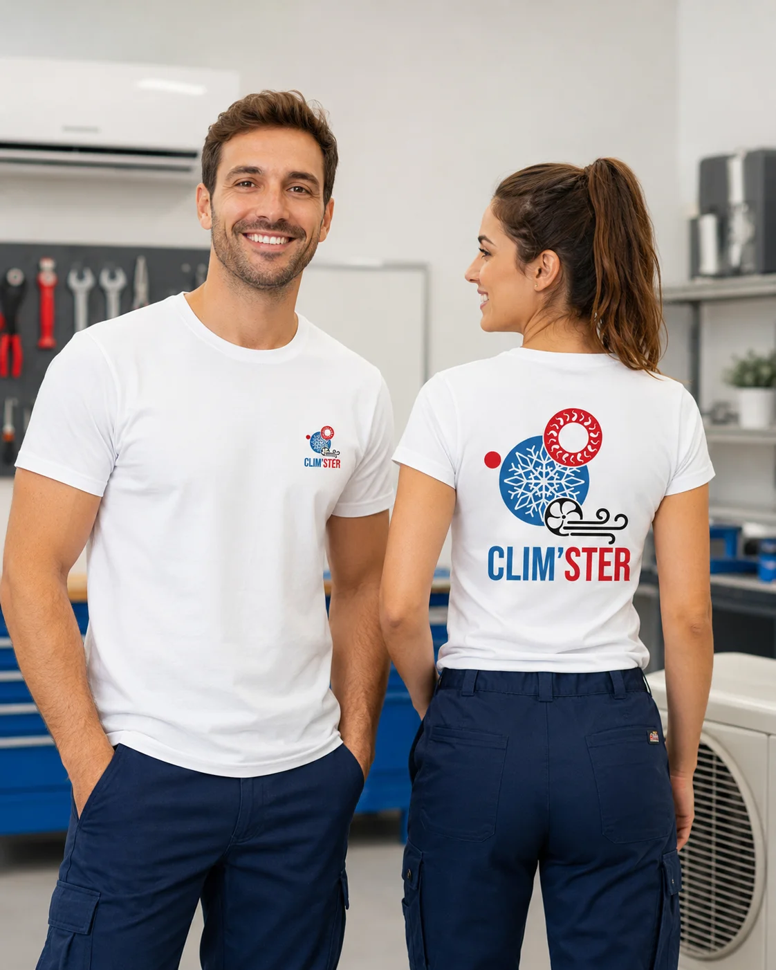 T-shirts personnalis&eacute;s DTF pour &eacute;quipes BTP dans le Val-d'Oise - Kom&eacute;r&egrave;s