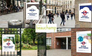 Panneaux de signal&eacute;tique anti-tabacVille de Beauchamp