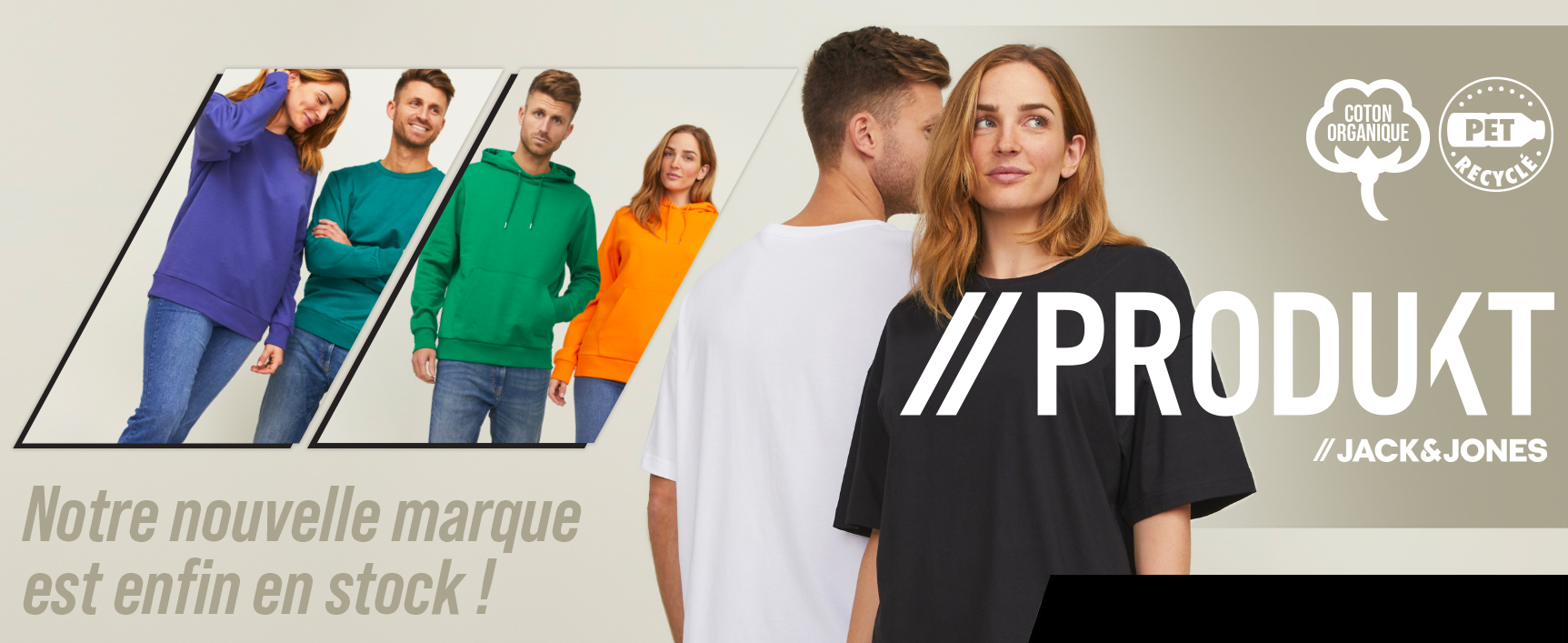 Banniere des t-shirt Jack & Jones, Pordukt by Komérès